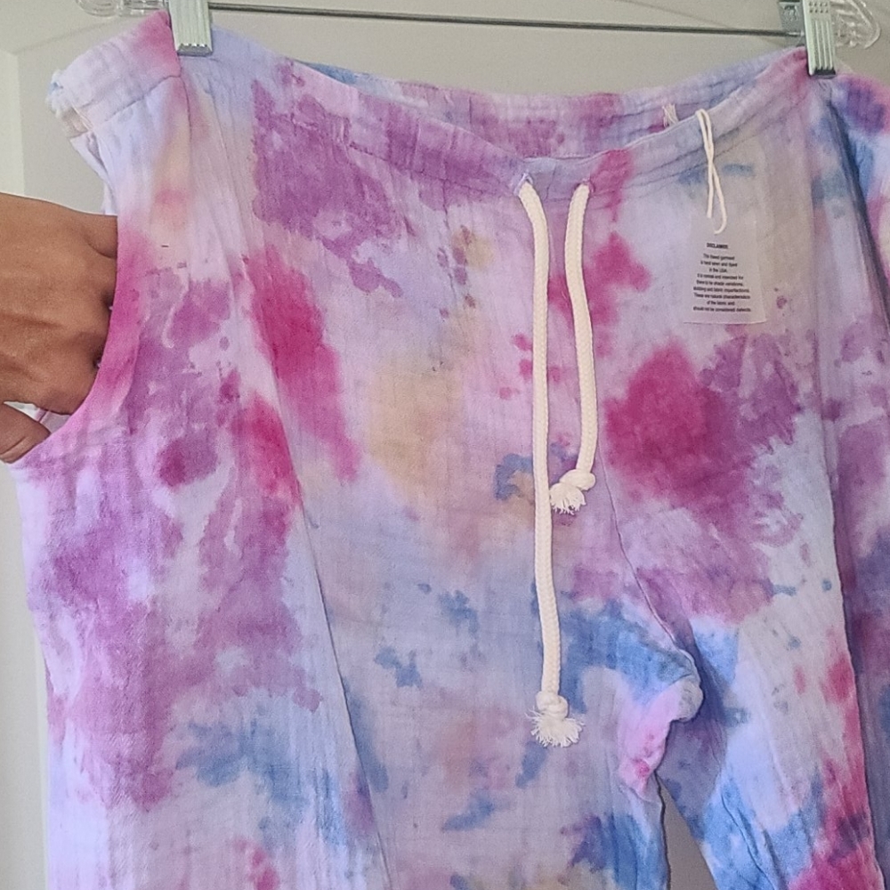 New 9Seed Fire Island Pants Wildflower Tie Dye M/L - Picture 15 of 16